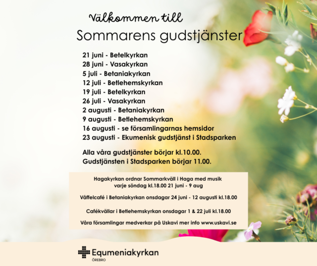 Sommarens gudstjänster