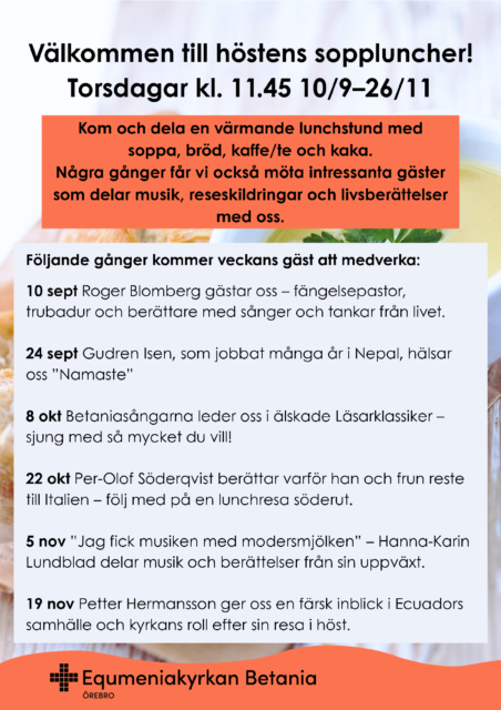 Sopplunch i höst