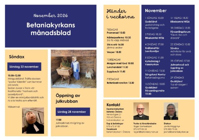 Månadsblad november